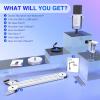 imageFIFINE Gaming Microphone Pack with Metal Boom Arm Stand RGB Mic with Gain KnobMic MuteMonitoring Jack Boom Arm Bundle with Adjustable Range58quot Screw for Streaming Podcast Recording AM8WBM63W
