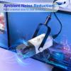 imageFIFINE Gaming Microphone Pack with Metal Boom Arm Stand RGB Mic with Gain KnobMic MuteMonitoring Jack Boom Arm Bundle with Adjustable Range58quot Screw for Streaming Podcast Recording AM8WBM63W