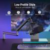 imageFIFINE Gaming Microphone and Low Profile Arm Stand Bundle XLRUSB Dynamic Mic with Mute Button RGB Light Desktop Stand Adjustable Boom Arm Kit with Screw Adapter for Streaming Studio AM8BM88
