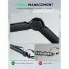 imageFIFINE Mic Arm Stand Microphone Boom Arm with Desk Clamp Cable Channels 38quot to 58quot Threads Heavy Metal Microphone Stand for Podcast Vocal Recording GamingBM66 BlackBM66T BlackWith Extension Tube