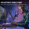 imageFIFINE Streaming Microphone with Boom Arm Set Gaming USB Desktop Mic with RGB Mute Button Heavy Duty Metal Mic Stand 38quot to 58quot Adapter for Recording Studio AM6CS1