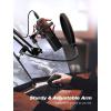 imageFIFINE USB Microphone Set with Flexible Boom Arm Stand Pop Filter Plug and Play with PC Desktop Laptop Computer Streaming Podcast Instrument Mic Kit for Home Studio T732