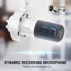 imageFIFINE XLR Mic Set with Boom Arm Stand USB PC Podcast Microphone with TaptoMute Gain Knob Headphones Jack for Streaming Recording Metal Heavy Duty Mic Stand K688WBM63W