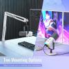 imageFIFINE XLRUSB Gaming Microphone Bundle with Metal Boom Arm Dynamic RGB Mic with Mute Gain Monitoring for Streaming Vocal Recording Podcast Arm Stand for Home Studio Video Creation AM8WCS1W