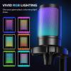 imageFifine USB Microphone for PC Gaming Computer Desktop Streaming Microphone with Mute Button Gain Knob for Video Podcast RGB Mic for PS4PS5 Laptop A6NEO