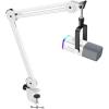 imageFIFINE Gaming Microphone Pack with Metal Boom Arm Stand RGB Mic with Gain KnobMic MuteMonitoring Jack Boom Arm Bundle with Adjustable Range58quot Screw for Streaming Podcast Recording AM8WBM63W