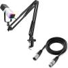 imageFIFINE Gaming Microphone and XLR Cable Kit Computer Mic for Vocal Podcast Recording Microphone Audio Cable with Balanced 3 PIN XLR Male to Female Cord AM8TWL9