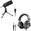 imageFIFINE Recording USB Microphone 35mm635mm Headphones Studio Bundle on MAC OSWindows for Podcasting YouTube Videos Metal Condenser Mic adn OverEar Wired Monitoring Headphones K669BH8