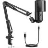 imageFIFINE USB Podcast Microphone PC Computer Condenser Microphone Plug ampamp Play Mic Kit with Boom Arm Stand 16MM Large Diaphragm Mute Button for Recording Singing Streaming YouTube GamingT669PRO1