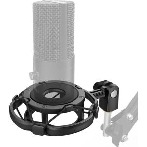 imageFIFINE Shock Mount Holder for Microphone Vibration Reduction and Noise Elimination with Thumbscrew Pivot mount Suitable for Desk Stand and Boom Arm