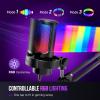 imageFIFINE USB Gaming Microphone Metal Recording Boom Arm Bundle PC Streaming Mic and Arm Stand Kit with RGB Lights Mute Button Headphones Jack Pop Filter for VoiceOver Studio Home Office A8CS1