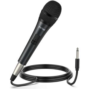 imageFifine Karaoke Microphone Dynamic Vocal Microphone for Speaker 635MM Wired Handheld Mic with On and Off Switch and 148ft Detachable CableK6