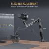 imageFIFINE Dynamic Microphone and Suspension Scissor Mic Stand Kit XLRUSB Podcast PC Mic with Mute Volume Control for Recording Boom Arm Stand Set with Heavy Duty Clamp for VoiceOver K688CS1