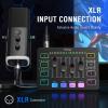 imageFIFINE Gaming Audio Mixer Bundle with Computer Streaming Microphone 4Channel RGB Mixer Set with XLR Interface 48V Phantom Power Dynamic Mic with Mute Button for Game Voice Podcast YouTubeSC3AM8