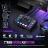 imageFIFINE Gaming Streaming Bundle with XLR Microphone Kit PC Mixer XLR Cable 10ft Dynamic Mic with Gain Knob Mute Button RGB Audio Mixer Set with Individual Control Volume Fader for Vocal Recording