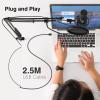 imageFIFINE Studio Microphone 635mm35mm Headphones Bundle USB PC Condenser Microphone with Scissor Arm Stand Shock Mount Monitor OverEar Headphones for Instruments Recording Podcasting T669H8