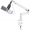 imageFIFINE Gaming XLRUSB Microphone and Mic Stand BundleRGB Dynamic Mic with Mute ButtonVolume Control Low Profile Boom Arm Kit with Cable Management for Recording Video Creation AM8WBM88W