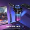 imageFIFINE Gaming PC USB Microphone Kit with Metal Pop Filter Podcast Condenser Mic with Boom Arm Bundle Mute Button RGB Streaming Mic for Recording Videos Twitch YouTube A6TU1