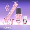 imageFIFINE XLRUSB Gaming Microphone Kit with Boom Arm Stand RGB Streaming Mic for Computer Compatible with PCPS4PS5 Podcast Mic Set with Headphone Jack Volume Knob MuteAmpliGame AM8PROT PinkPink