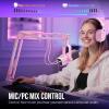 imageFIFINE XLRUSB Gaming Microphone Kit with Boom Arm Stand RGB Streaming Mic for Computer Compatible with PCPS4PS5 Podcast Mic Set with Headphone Jack Volume Knob MuteAmpliGame AM8PROT PinkPink