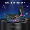 imageFIFINE Gaming Equipment Bundle with Audio Mixer XLRUSB Microphone XLR Cable Set for Streaming Podcast RGB PC Mixer with Individual Control Volume Fader Computer Dynamic Vocal Mic for Recording