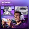 imageFIFINE Wired Open Back Gaming Headset Open Acoustic Audio Breathable Mesh Fabric 71 Surround Sound Vibrant RGB USB Control Box OverEar Headphone with Mic for PC PS5PS4 Laptop Mac  H19BPwhite and purple